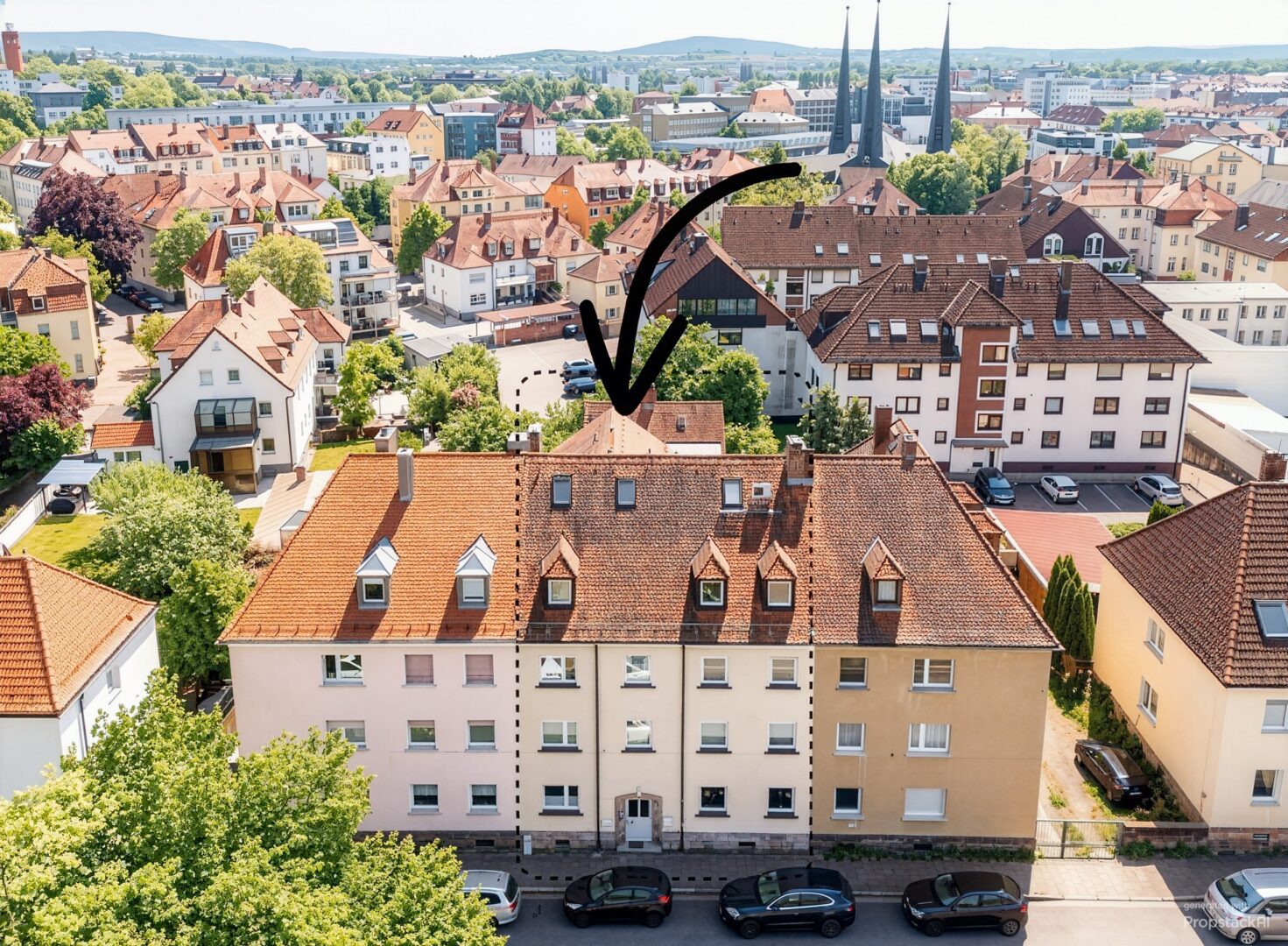 Titel mit Pfeil und Rahmen